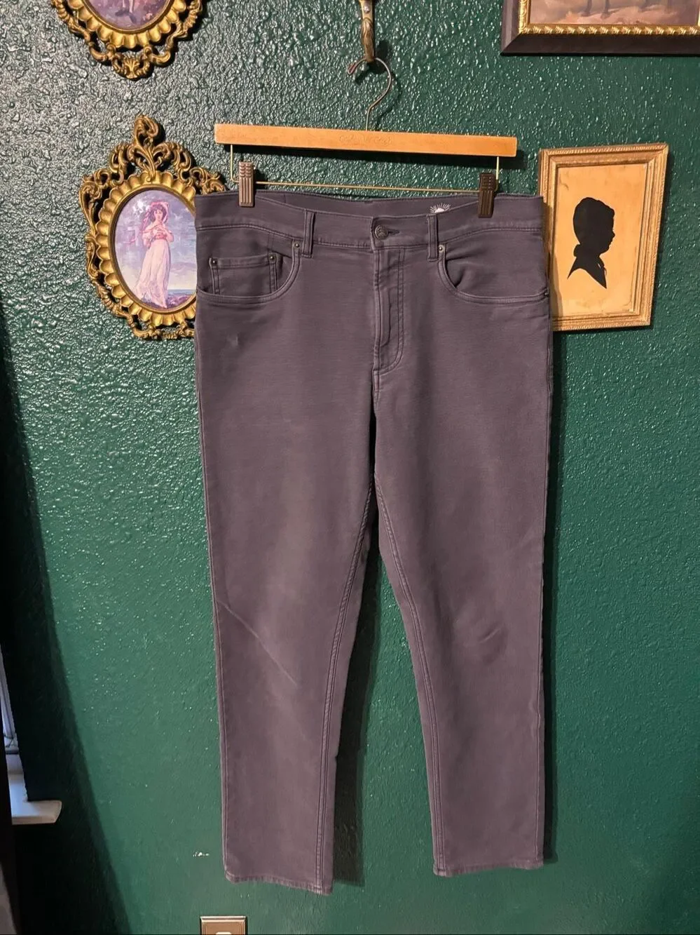 Faherty Mens Pants Size 32x28 Stretch Terry 5 Pocket Golf Cotton Blend Navy Blue